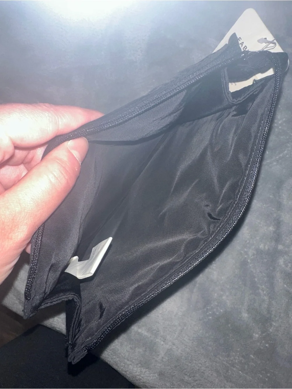 Fabletics Quilted Black Cosmetic Bag